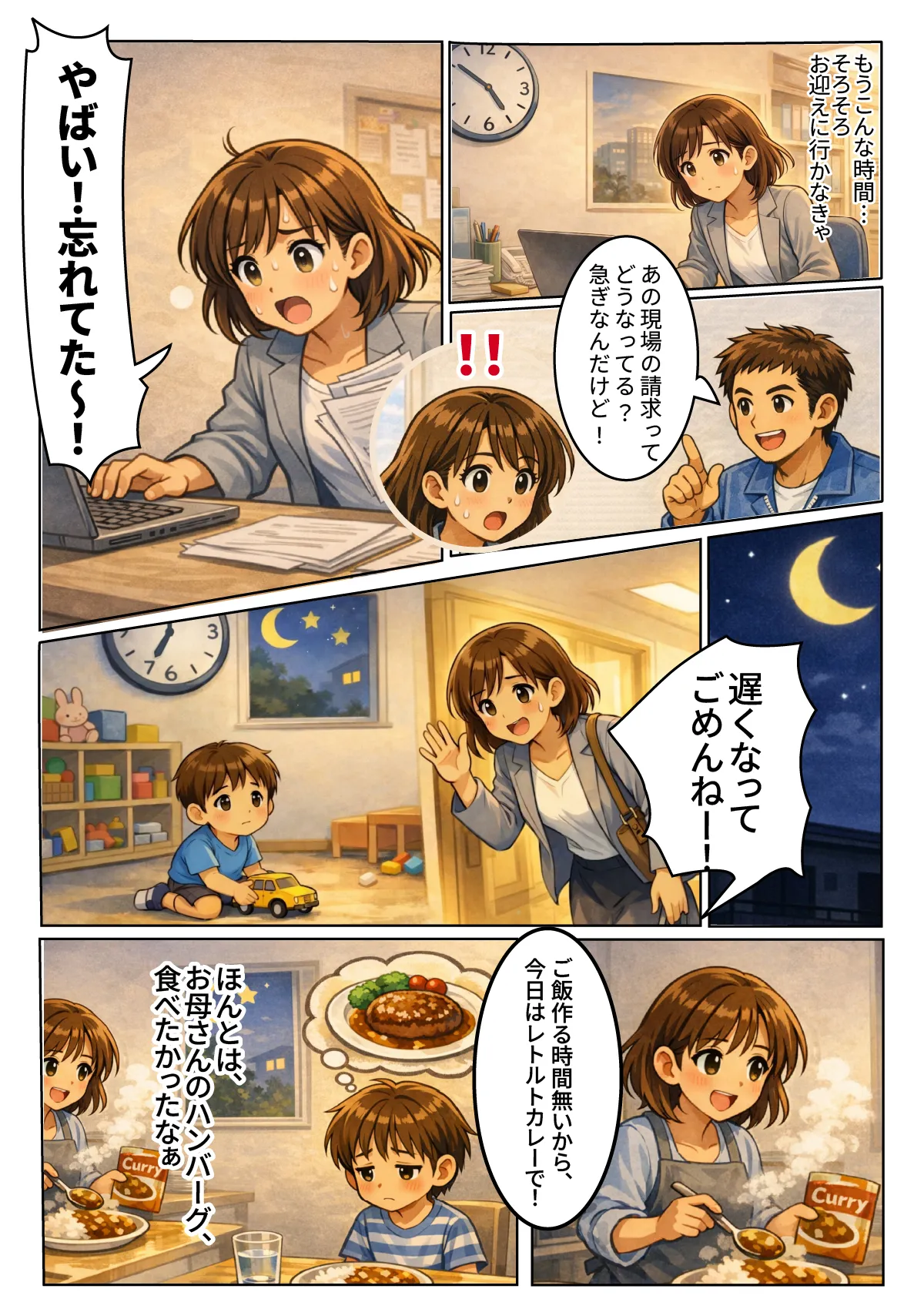 マンガ：忙しい毎日