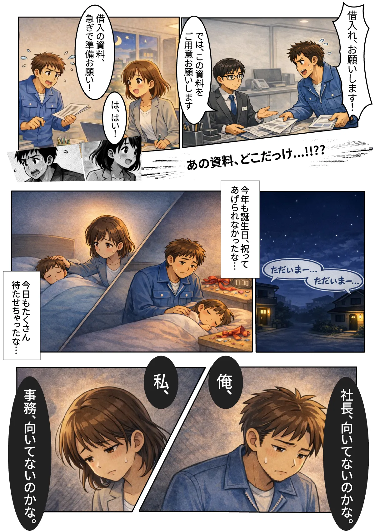 マンガ：自信を失う日々